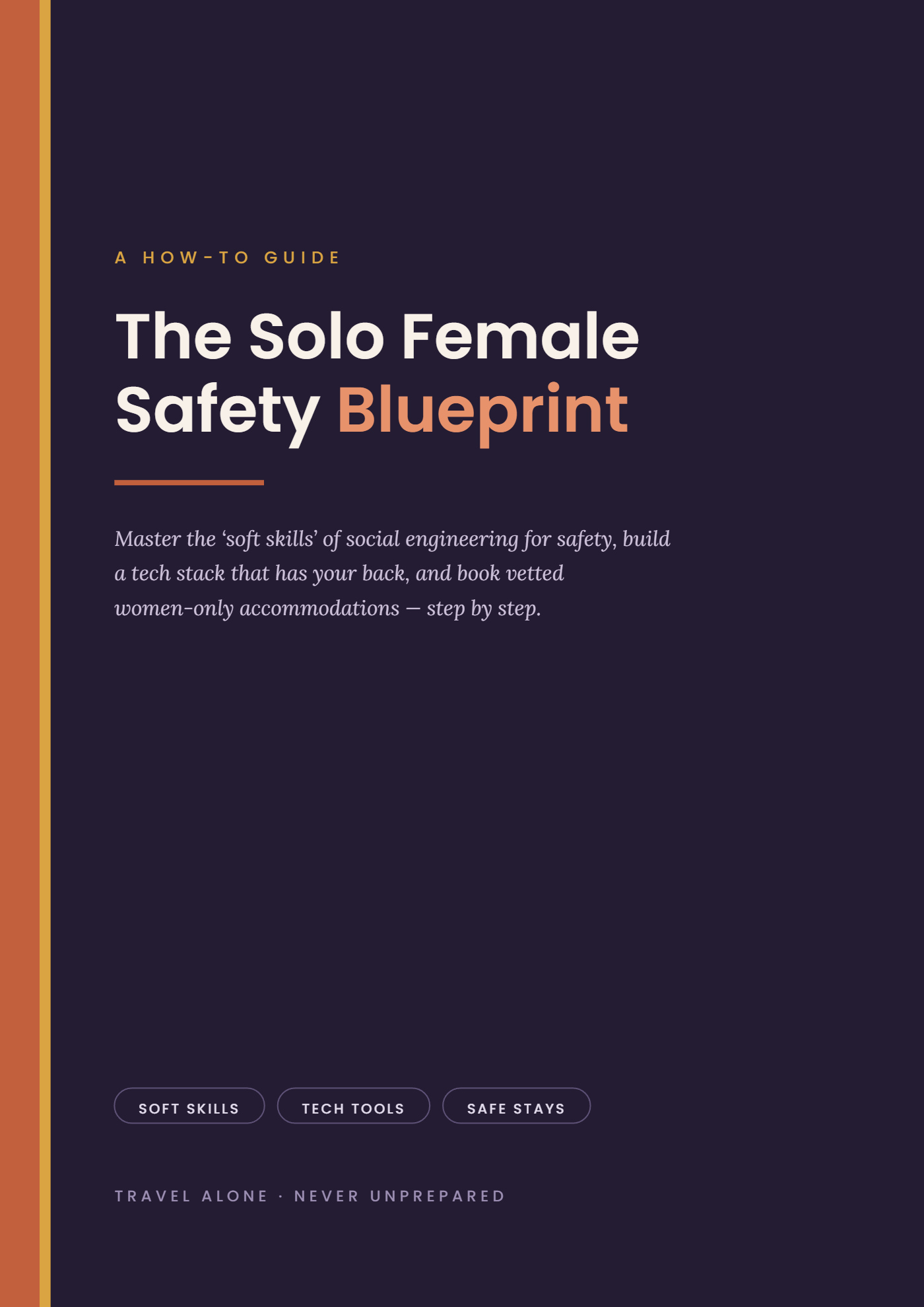 The Solo Female Safety Blueprint — ebook cover